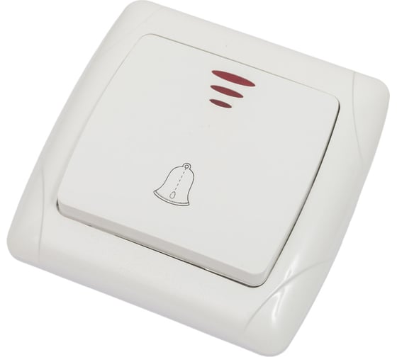 Звонковая кнопка с подсветкой TDM ELECTRIC белая Онега SQ1805-0008