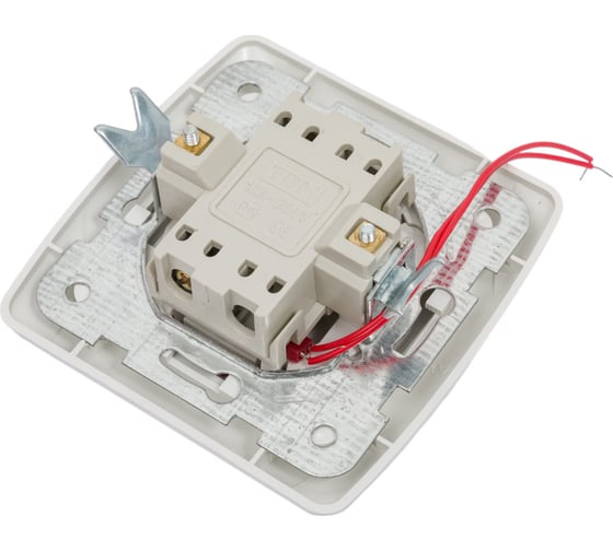 Звонковая кнопка с подсветкой TDM ELECTRIC белая Онега SQ1805-0008