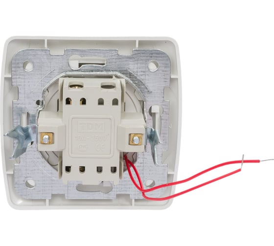 Звонковая кнопка с подсветкой TDM ELECTRIC белая Онега SQ1805-0008