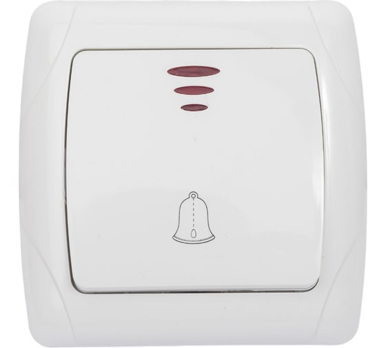 Звонковая кнопка с подсветкой TDM ELECTRIC белая Онега SQ1805-0008