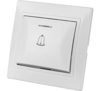 Звонковая кнопка с подсветкой TDM ELECTRIC белая Таймыр SQ1814-0010