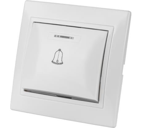 Звонковая кнопка с подсветкой TDM ELECTRIC белая Таймыр SQ1814-0010