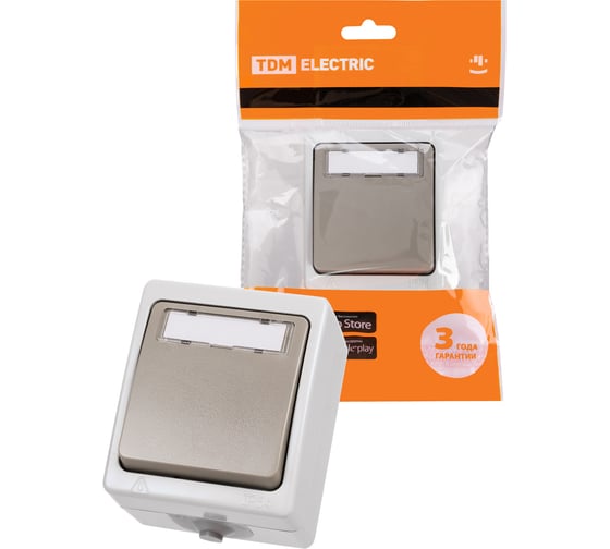 Звонковая кнопка с полем для надписи TDM ELECTRIC IP54 Вуокса SQ1803-0006