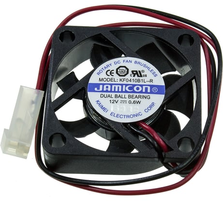 Вентилятор JAMICON kf0410b1l--r 40x40x10 12v с разъемом 2 контакта C00034220