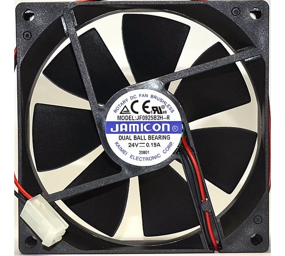 Вентилятор JAMICON jf0925b2h--r 92x92x25 24v с разъемом 2 контакта C00034209 1