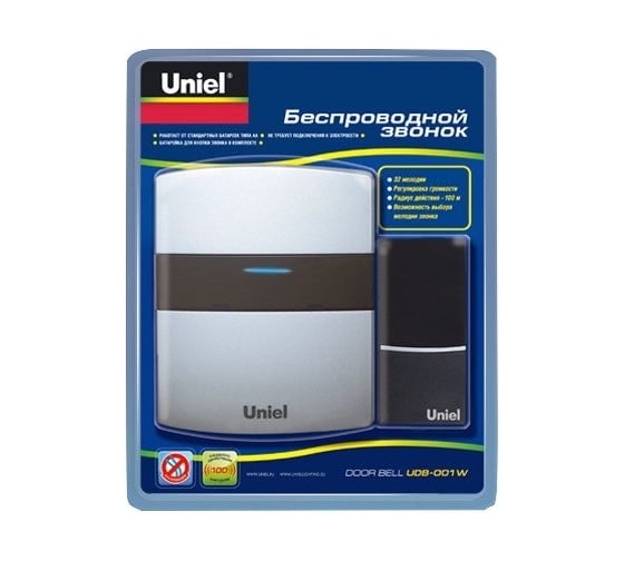 Беспроводной звонок Uniel UDB-001W-R1T1-32S-100M-SL 2238