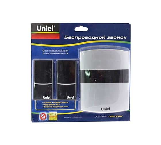 Беспроводной звонок Uniel UDB-004W-R1T2-32S-100M-SL 2242