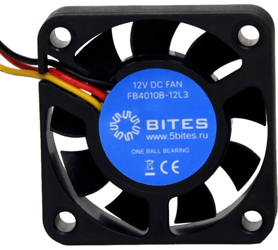 Вентилятор 5bites 40x40x10мм, подшипник качения, 5000rpm, 22 дБ, 3pin FB4010B-12L3 1