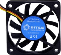 Вентилятор 5bites 60x60x10мм, подшипник скольжения, 3800rpm, 30 дБ, 3pin FB6010S-12H3