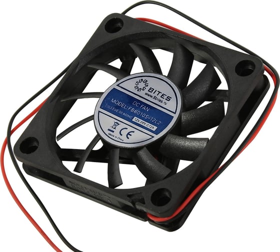 Вентилятор 5bites 60x60x10мм, подшипник скольжения, 3200rpm, 26 дБ, 2pin FB6010S-12L2