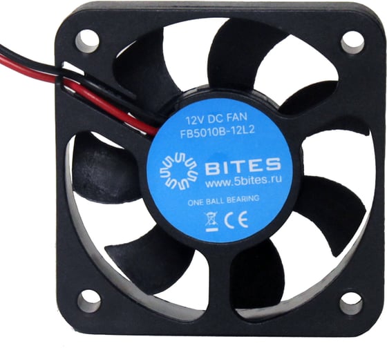 Вентилятор 5bites 50x50x10мм, подшипник качения, 4200rpm, 24 дБ, 2pin FB5010B-12L2 1
