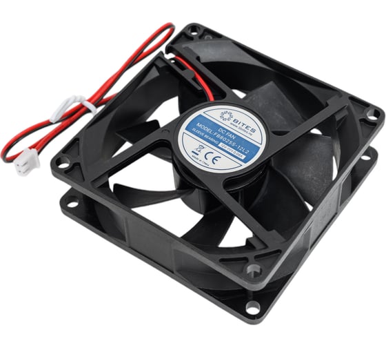 Вентилятор 5bites 80x80x25мм, подшипник скольжения, 2000rpm, 23 дБ, 2pin FB8025S-12L2