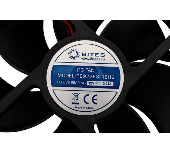 Вентилятор 5bites 92x92x25мм, подшипник скольжения, 2500rpm, 32 дБ, 3pin FB9225S-12H3