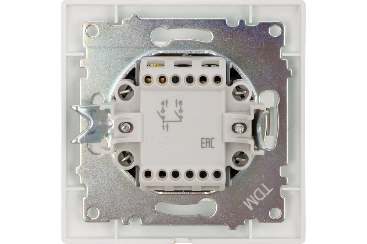  кнопка TDM 6А перламутр 