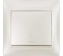 Кнопка звонковая 6А TDM ELECTRIC перламутр серия "Лама" SQ1815-0808