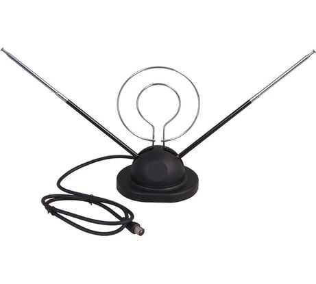 Телескопическая антенна на подставке с кольцом REXANT VHF UHF 47-860 MHz К RX-105 34-0105