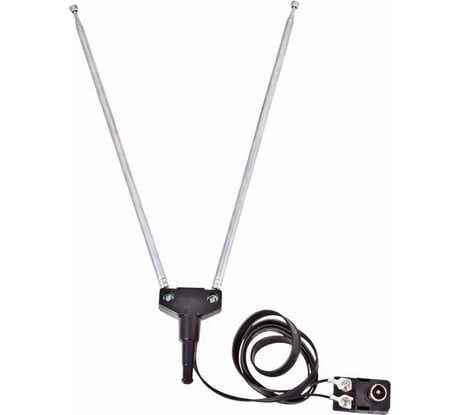 Телескопическая комнатная антенна REXANT, диаметр 6 мм, 4 секции, с адаптером RX-107-4 34-0107-4