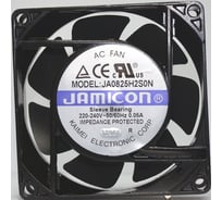 Вентилятор JAMICON JA0825H2S0N-T(JA0825H2S010N-T-R)(клемма)220V (80x80x25) S(втулка) CFM13,93/dBA16,6 C00035557