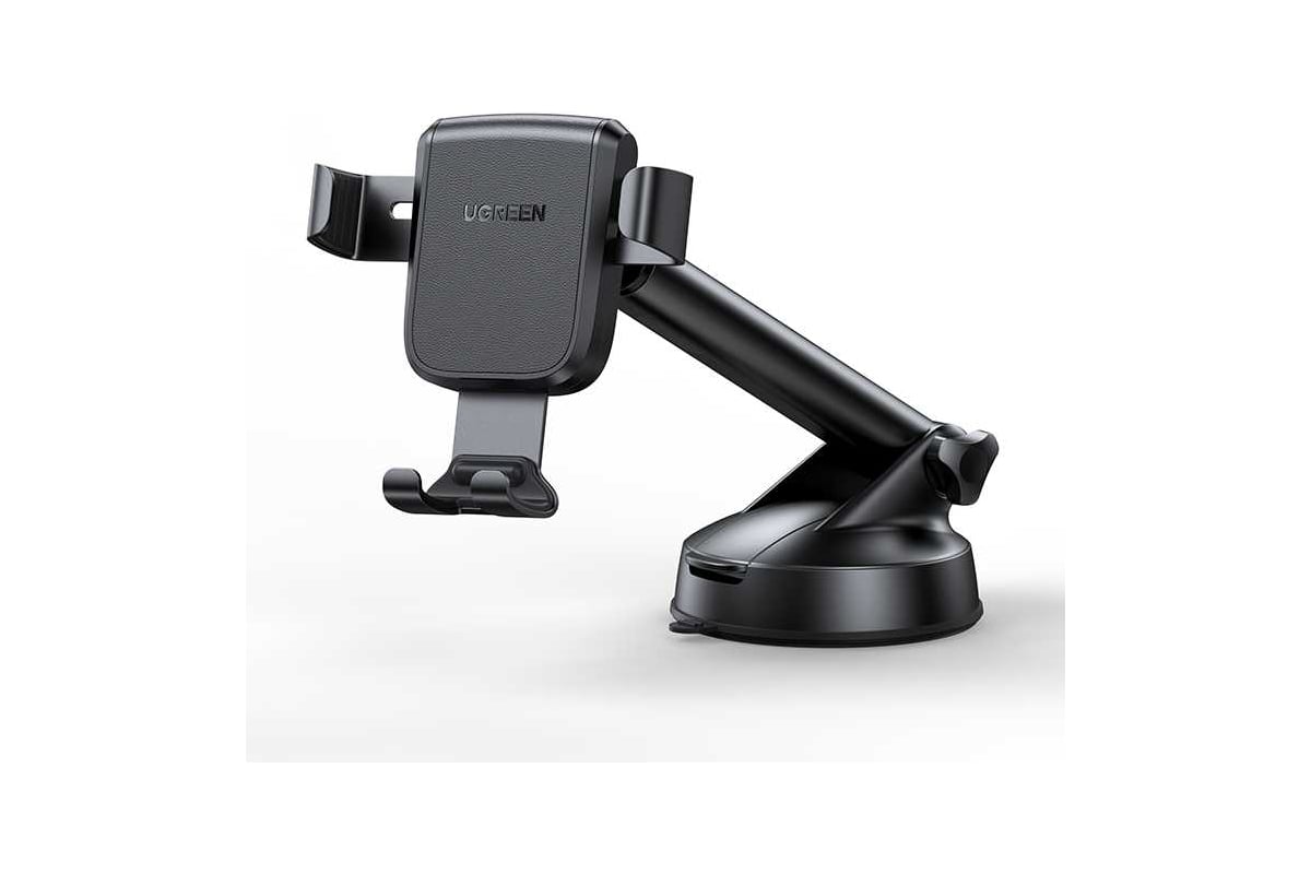 Держатель для телефона Ugreen lp200 gravity phone holder with suction cup с  присоской. цвет: черный 60990B