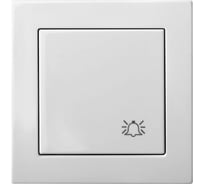 Кнопка звонка LIREGUS белая epsilon 28-011