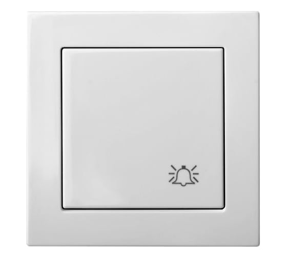 Кнопка звонка LIREGUS белая epsilon 28-011