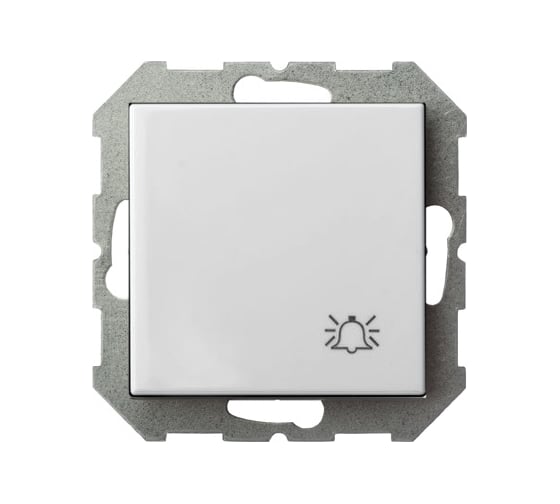 Кнопка звонка LIREGUS белая epsilon 28-011