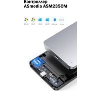 Внешний корпус для HDD/SSD 2,5, Ugreen USB-C 3.1 GEN2 70498