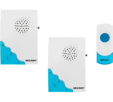 Беспроводной дверной звонок REXANT RX-5 с двумя вызывными панелями, кнопка IP 44 73-0050