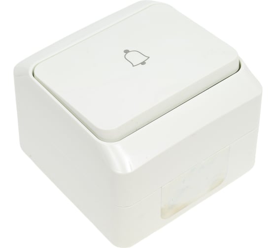 Кнопка звонка TOKOV ELECTRIC оп nix 10а ip54 250в бел. TKE-NX-DB-C01-IP54
