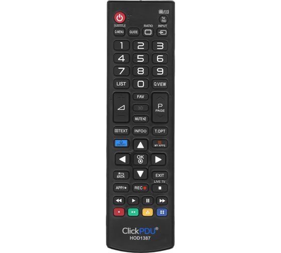 Универсальный пульт для телевизора clickpdu LG HOD1387 1