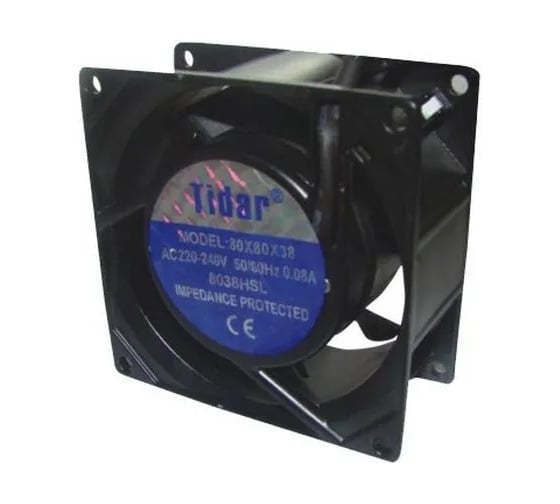Вентилятор TIDAR RQA8038HBL 220V 50/60 Hz 0.08/0.07A 15/13W 1