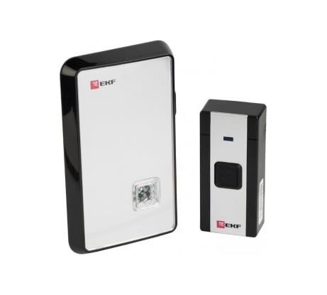 Беспроводной звонок в розетку EKF PROxima черный-серый с индикацией дистанция 120м 4349166
