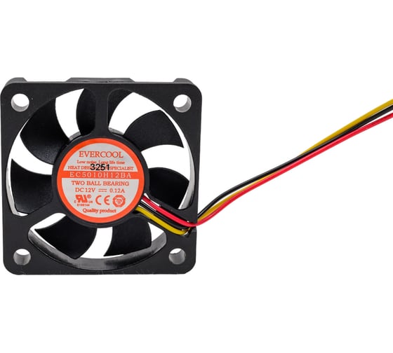 Вентилятор EVERCOOL 12В, 50x50x10мм, подш. качения, 5000 об/мин fg сигнал EC5010H12BA 2015139463