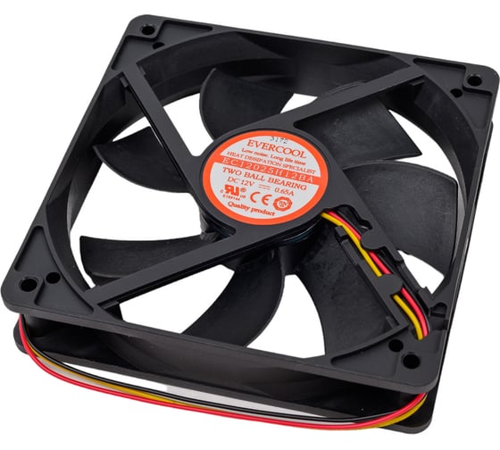 Осевой вентилятор охлаждения EVERCOOL 120x120x25 12b EC12025H12BA 2015339818 1
