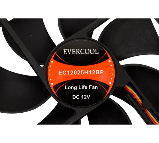 Вентилятор охлаждения EVERCOOL осевой, 120x120x25 12b pwm EC12025H12BP 2015932593