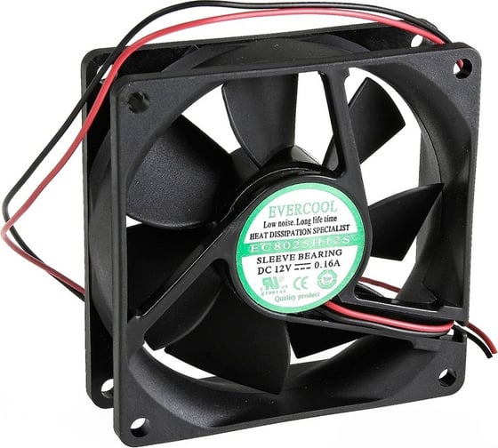 Вентилятор охлаждения EVERCOOL осевой, 80x80x25 12b EC8025H12S 2015117941 1