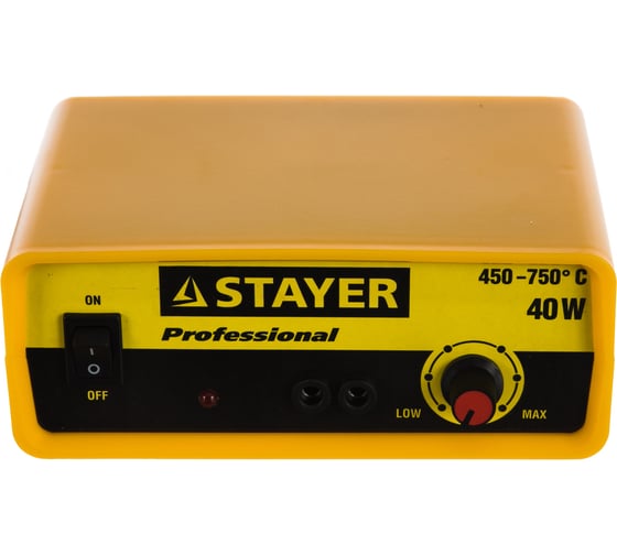 Станция для выжигания STAYER "EXPERT" Пирограф, 2 температурный режим 450-750С, 40Вт 45228