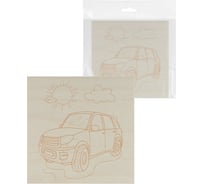 Доска для выжигания TDM Автомобиль, 150x150 мм, 1 шт., пакет, SQ1025-1102