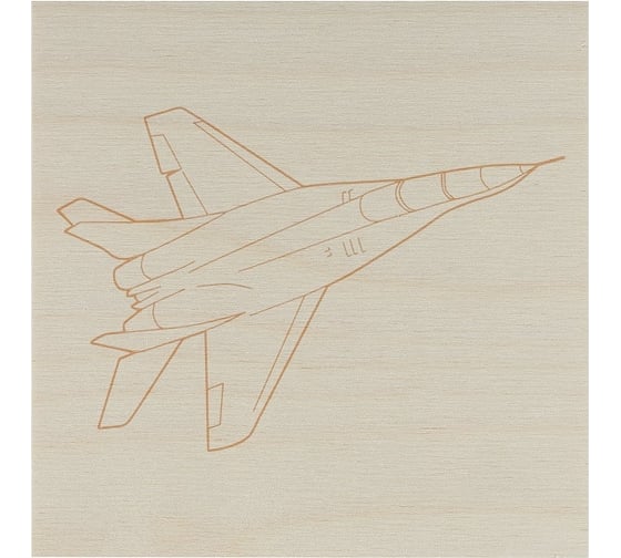 Доска для выжигания TDM Самолет, 150x150 мм, 1 шт., пакет, SQ1025-1101