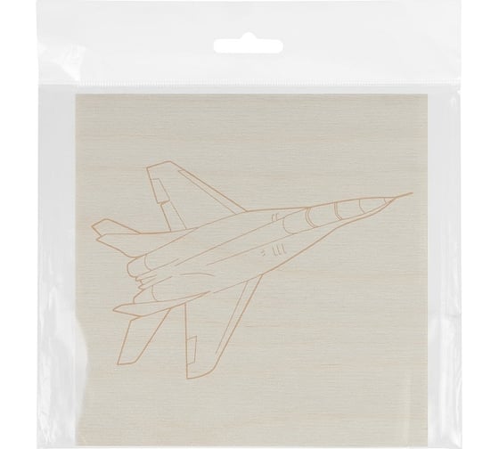 Доска для выжигания TDM Самолет, 150x150 мм, 1 шт., пакет, SQ1025-1101