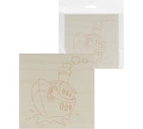 Доска для выжигания TDM Кораблик, 150x150 мм, 1 шт., пакет, SQ1025-1105