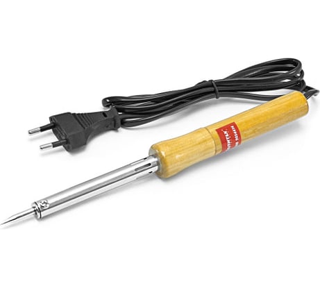 Паяльник Политех с деревянной ручкой, острое жало, 40 Вт, 220 В, 9054414