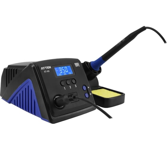Паяльная станция ATTEN ST-60 230V 60Вт, 150-450C, ±2C температура, стабильность 142195