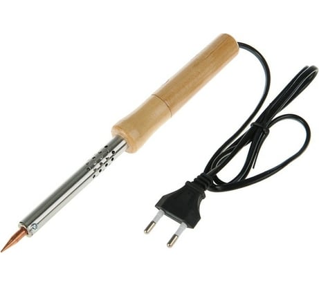 Паяльник TUNDRA деревянная рукоятка, 60Вт, 220В 1550218