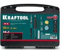 Цифровая мини-паяльная станция KRAFTOOL KS-15 в кейсе 14-в-1 55346