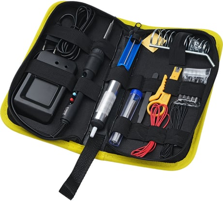 Паяльник с регулировкой температуры ELEMENT 797 (80W) в наборе 15 предметов 20947