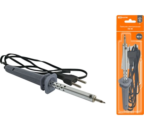 Паяльник электрический с подставкой, ПЭ-40 с жалом типа "конус" TDM ELECTRIC, 40 Вт, "Гранит" SQ1025-0201