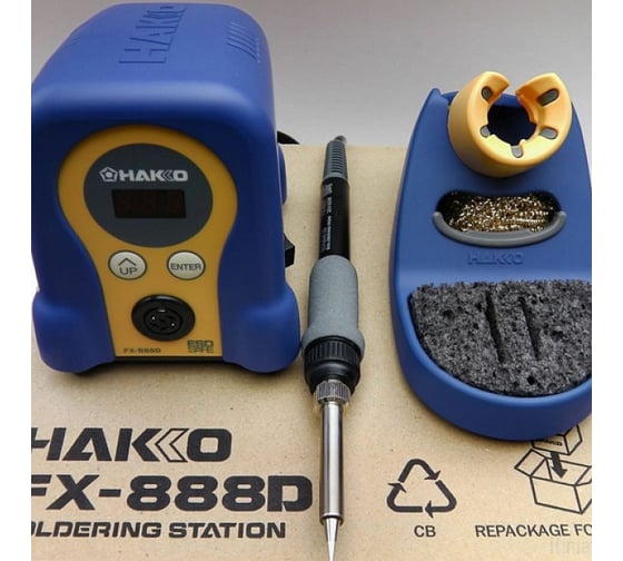 Цифровая одноканальная паяльная станция HAKKO 70 Вт, FX888D-09BY