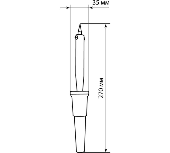 Паяльник TDM ELECTRIC ПЭК-42, 42 Вт, 230В, керам. ТЭН, прорезин. ручка, Алмаз SQ1025-0701