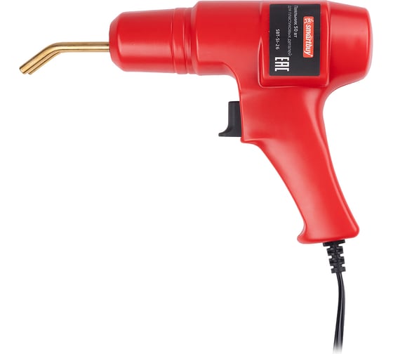 Паяльник SMARTBUY 50 Вт, для пластиковых деталей, набор с металлическими скобами, для бамперов SBT-SI-26 1